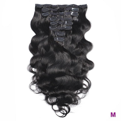 Brazilian Body Wave Clip In Human Hair Extensions