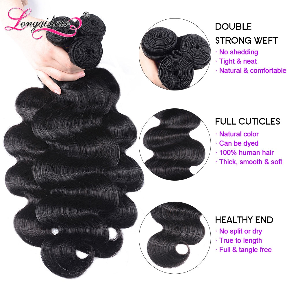 1 3 4 PCS Brazilian Hair Weave Bundles