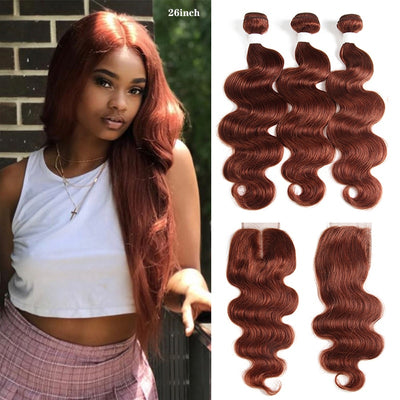 Brown Auburn Human Hair Bundles